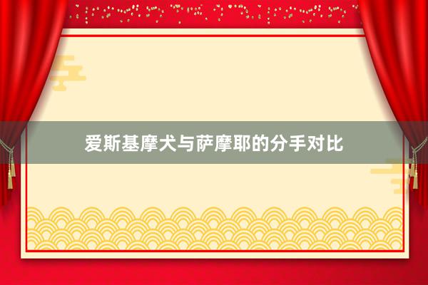 爱斯基摩犬与萨摩耶的分手对比